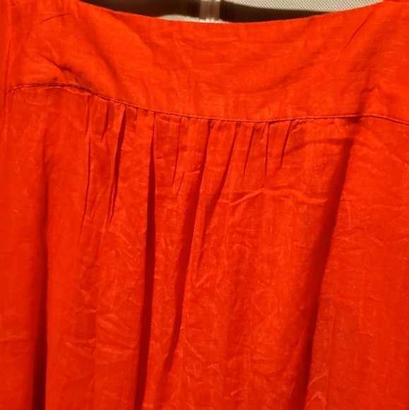 Rebecca Malone Red Blouse Cotton Smock Top Plus Size 2X Women Pullover Pre-owned - Picture 5 of 8